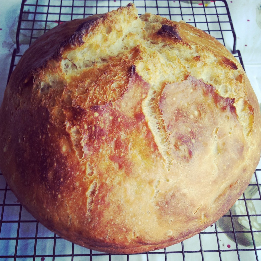 Nanna’s NoKnead Saucepan Bread Entering Vegan Territory